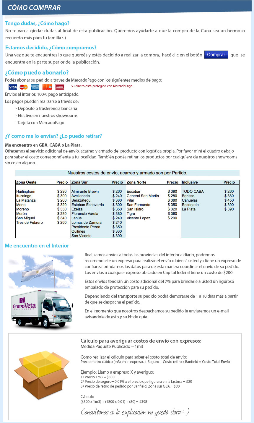 Costos de envio - Grupo Veta